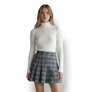 Better Be Women’s Pleated Mini Skirt Plaid Preppy Schoolgirl Grunge Academia L